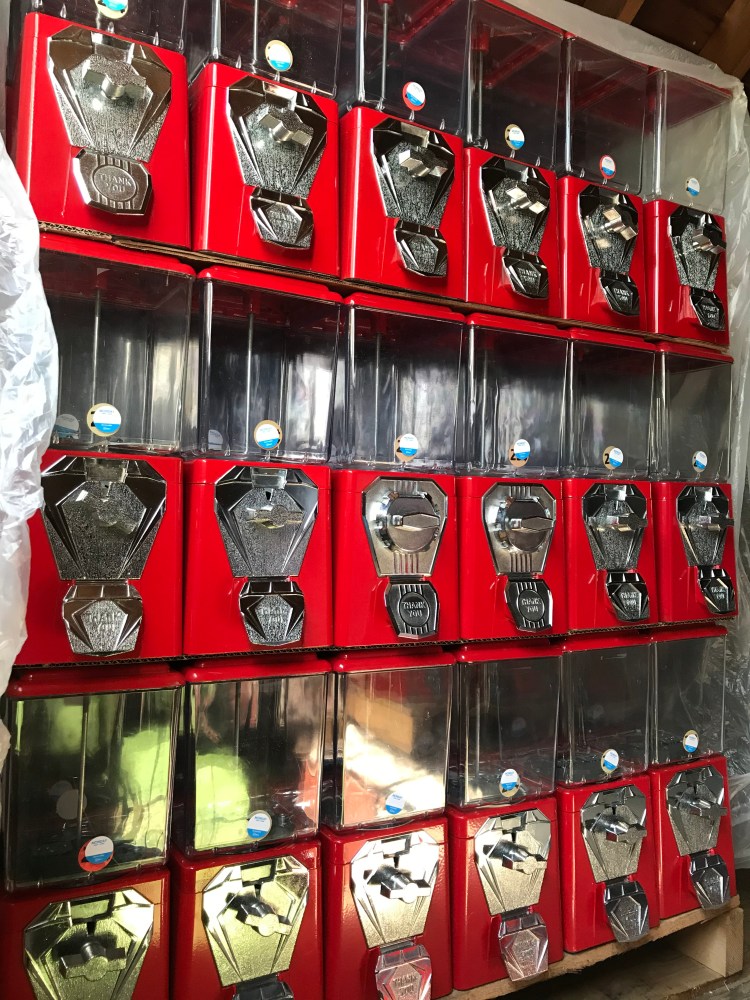 Pallet of Vending Machines in Warehouse